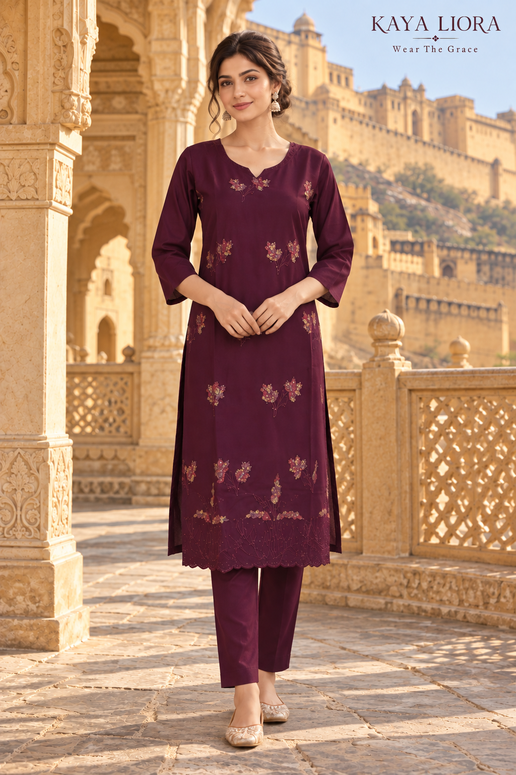 Kaya Liora 3 Piece Suite with Organza Dupatta - Luxury Suits Second View
