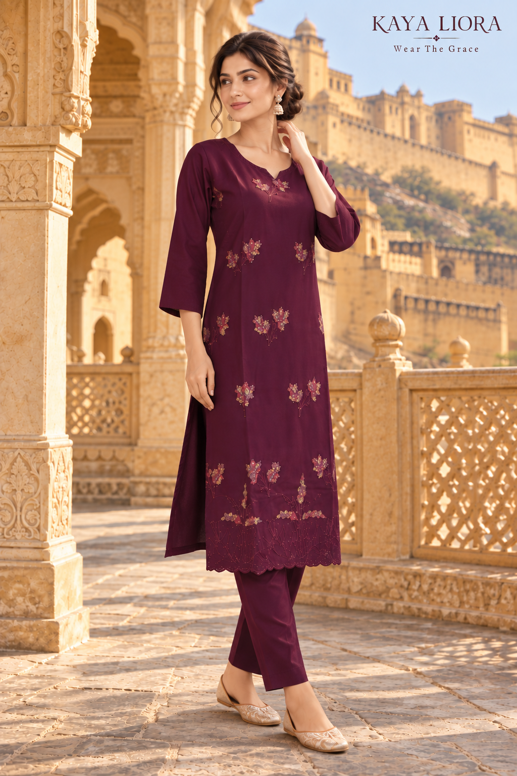 3 Piece Suite with Organza Dupatta Thumbnail 3