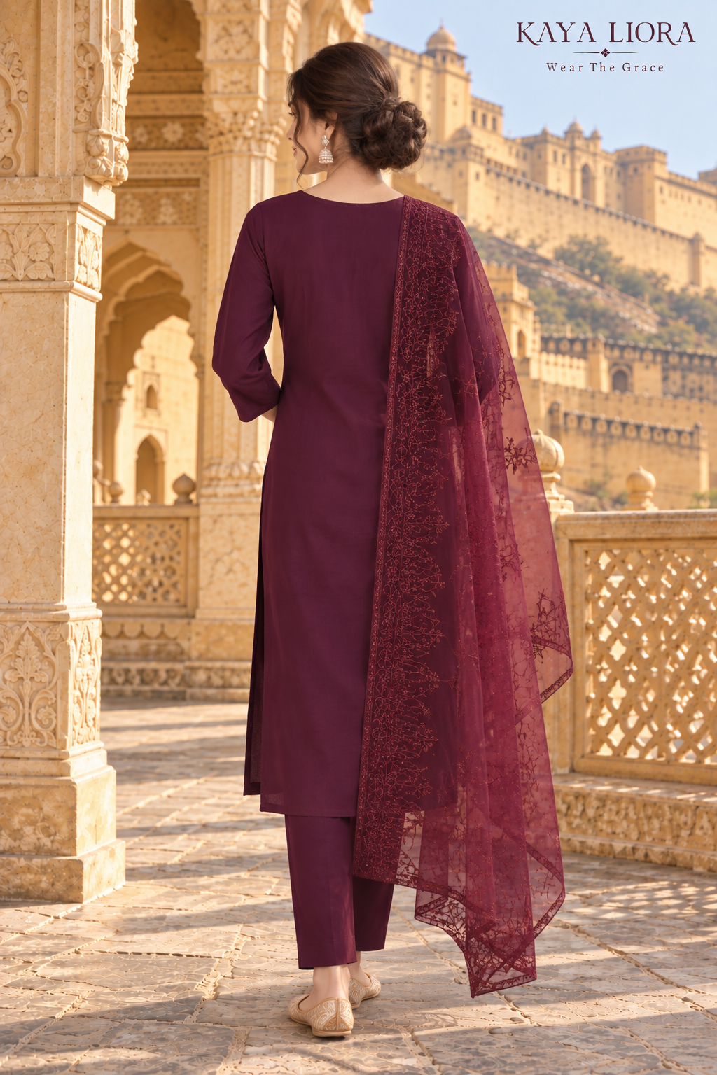 3 Piece Suite with Organza Dupatta Thumbnail 5