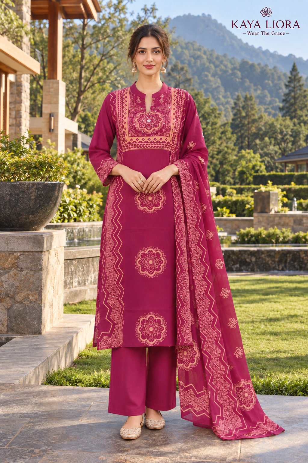 Purple Royale – 3-Piece Ethnic Suit