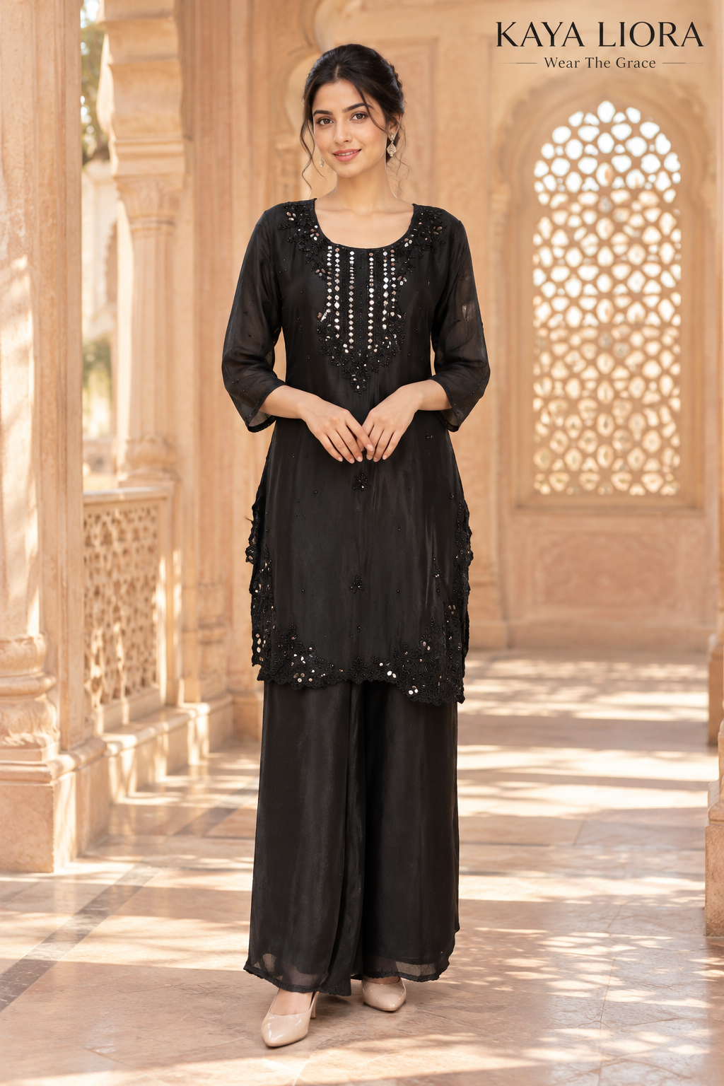 Kaya Liora Midnight Elegance – Noir Éclat - Luxury Suits Second View