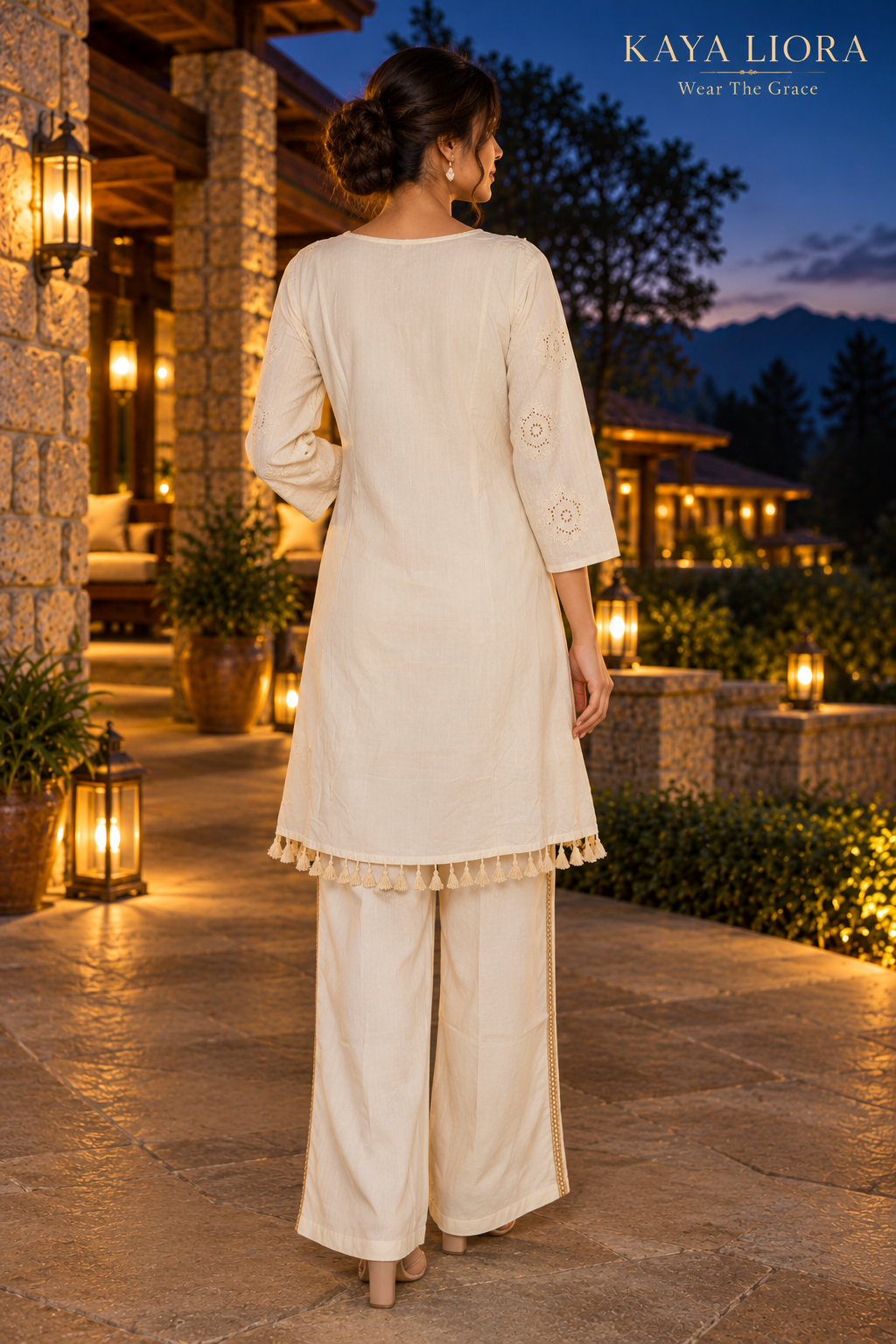 Antique Ivory – Ivory Grace Embroidered Co-Ord Set Thumbnail 3