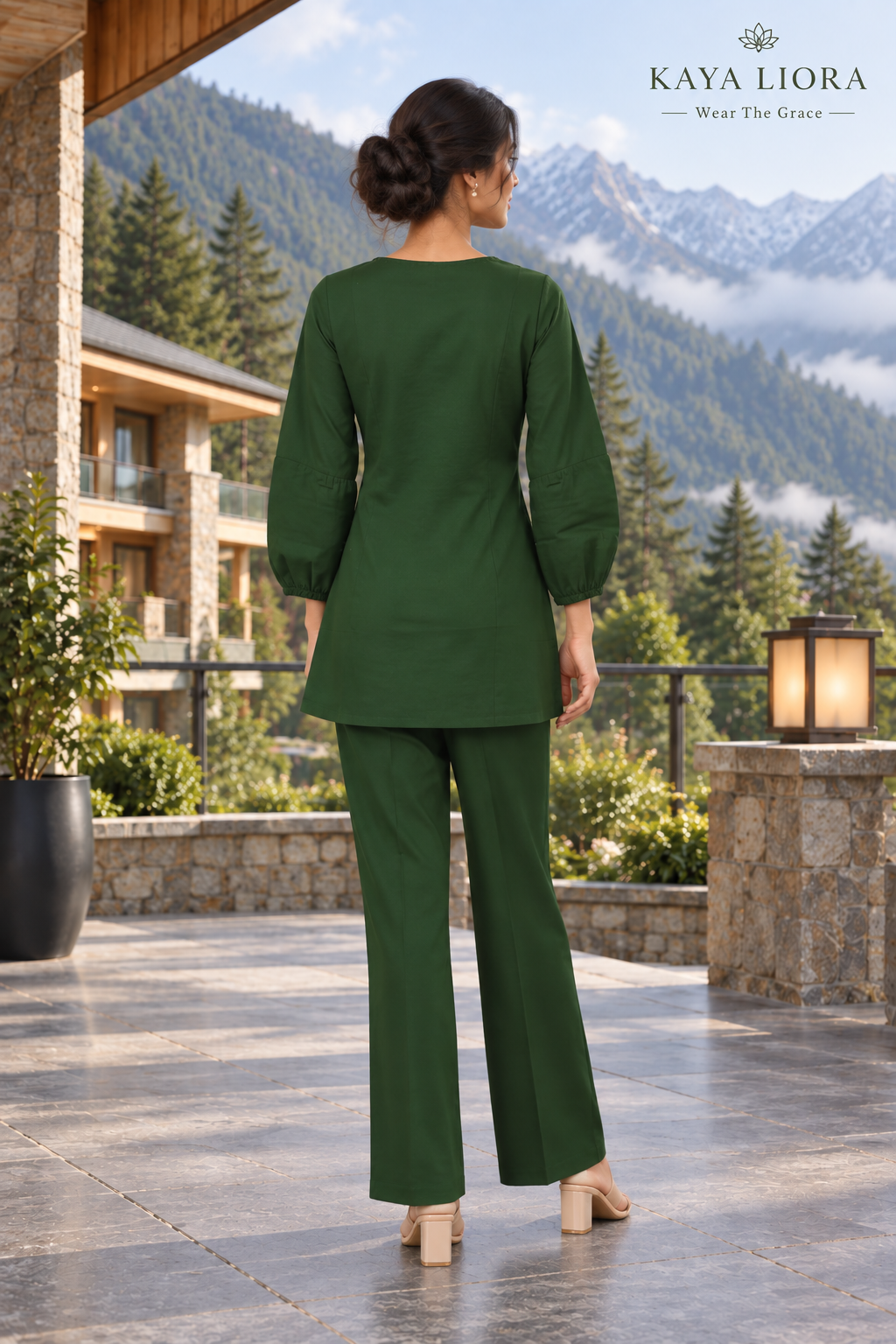 Forest Grace – Élégance Verte Co-Ord Set Thumbnail 5
