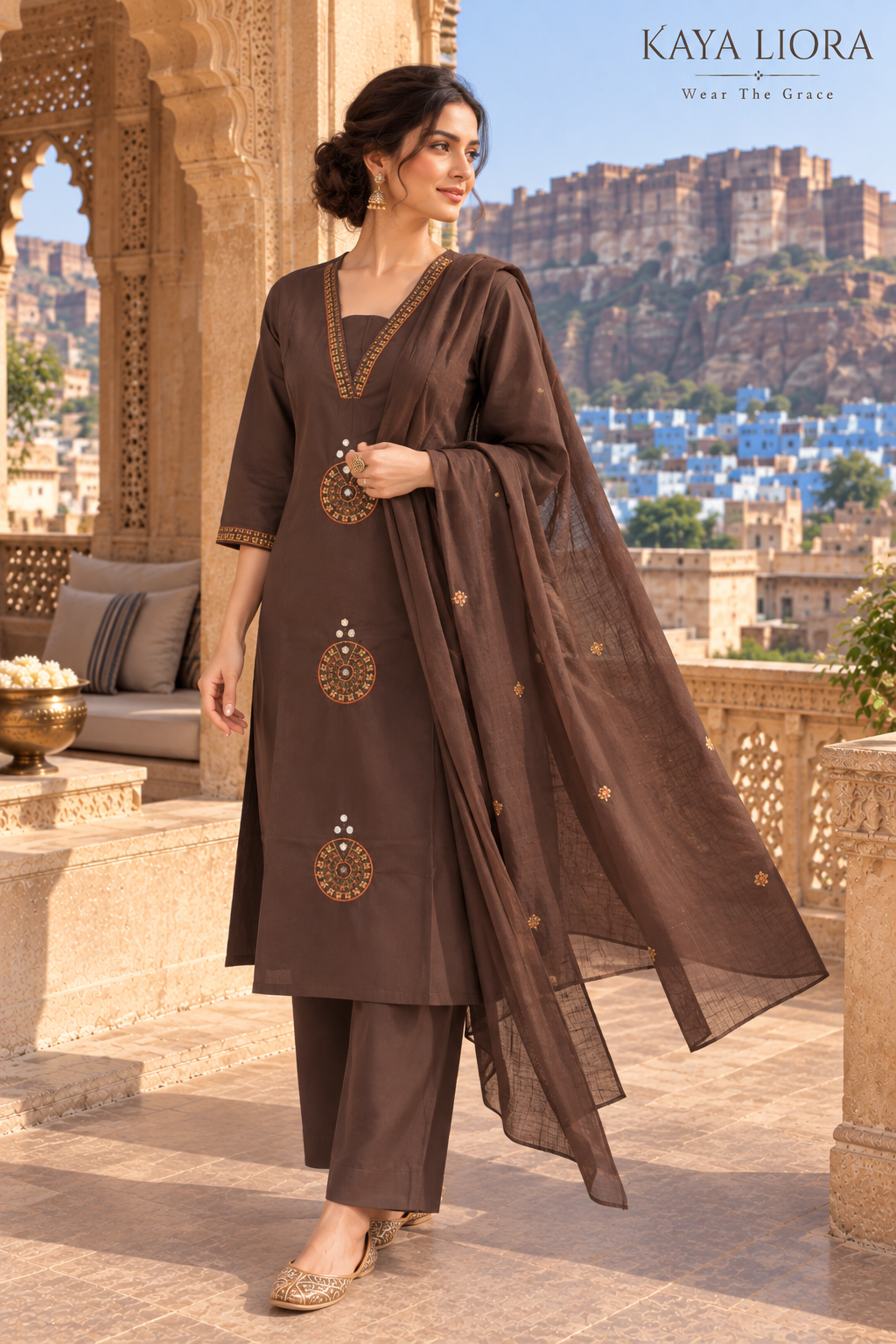 Espresso Umber – Mocha Royale 3-Piece Suit Set Thumbnail 4