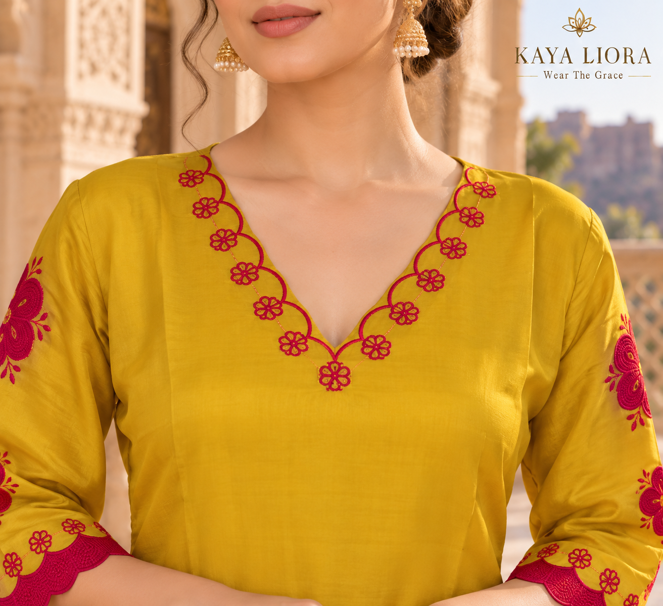 Mustard Muse – Marigold Elegance 3-Piece Suit Set Thumbnail 6