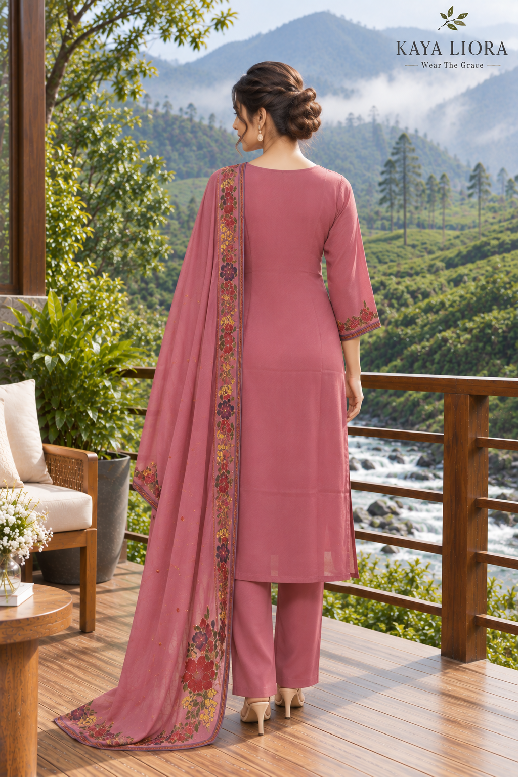 Onion Pink – Rosé Bloom 3-Piece Suit Set Thumbnail 5