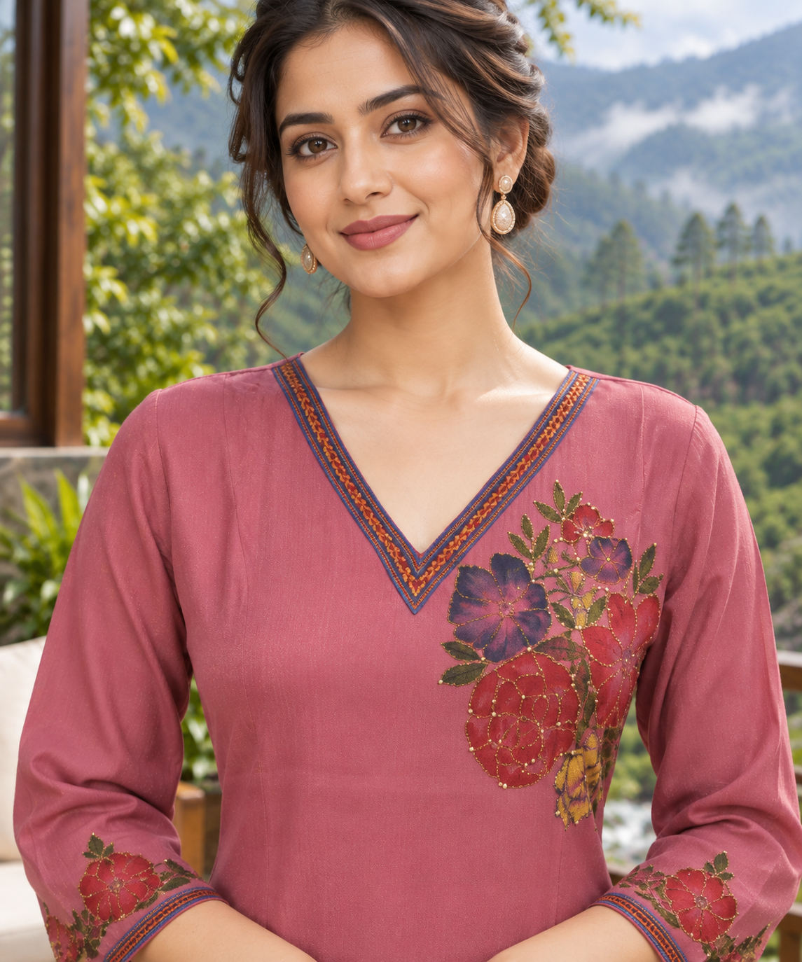 Onion Pink – Rosé Bloom 3-Piece Suit Set Thumbnail 6