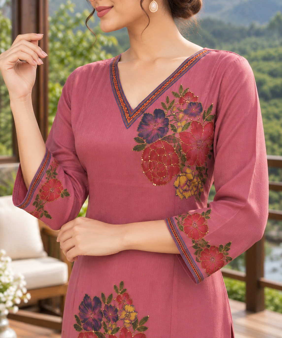 Onion Pink – Rosé Bloom 3-Piece Suit Set Thumbnail 7