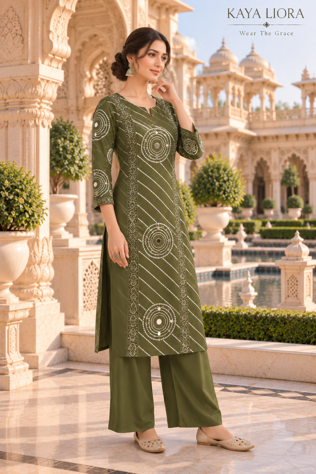 Moss Green – Olive Aura 3-Piece Suit Thumbnail 3