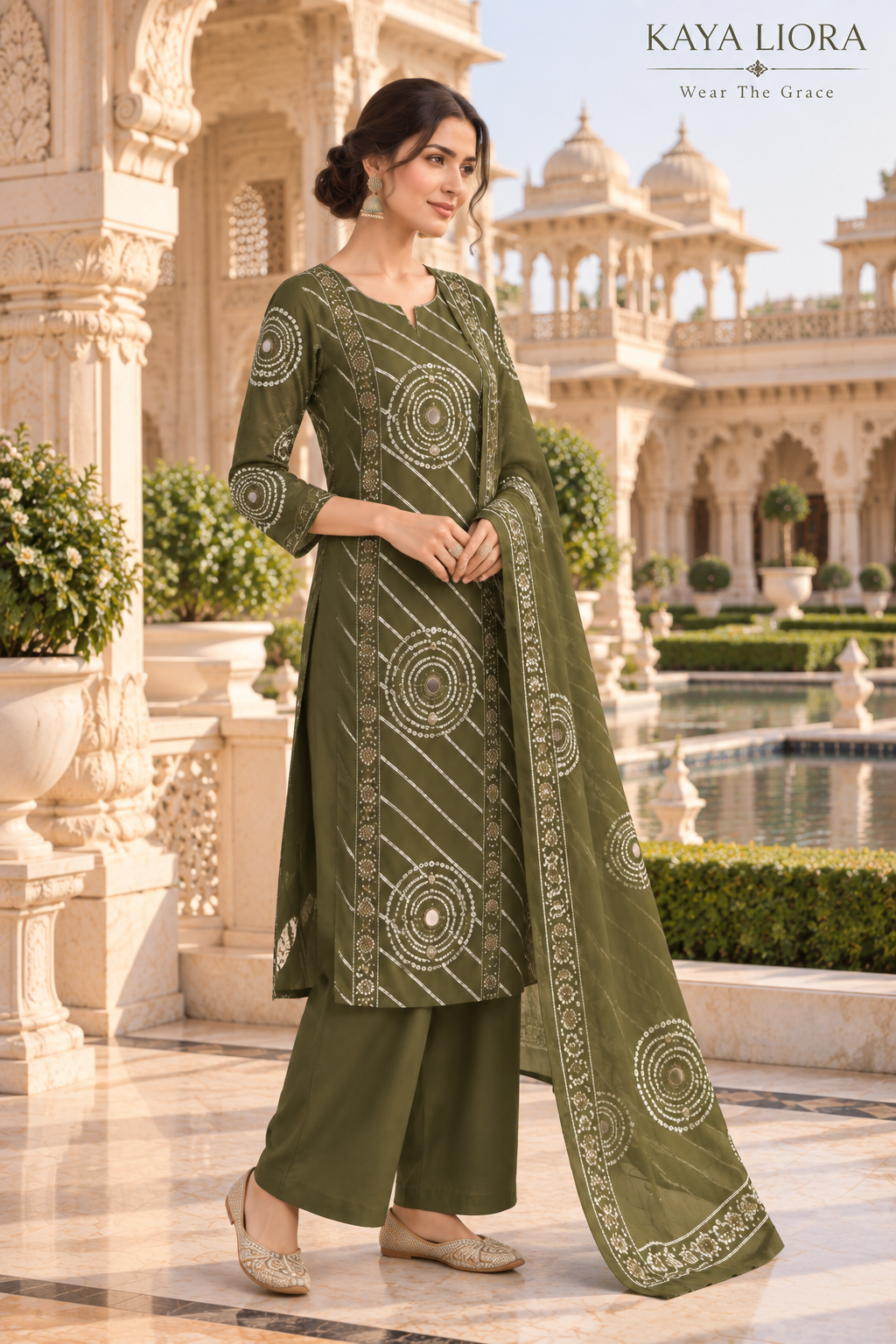 Moss Green – Olive Aura 3-Piece Suit Thumbnail 4