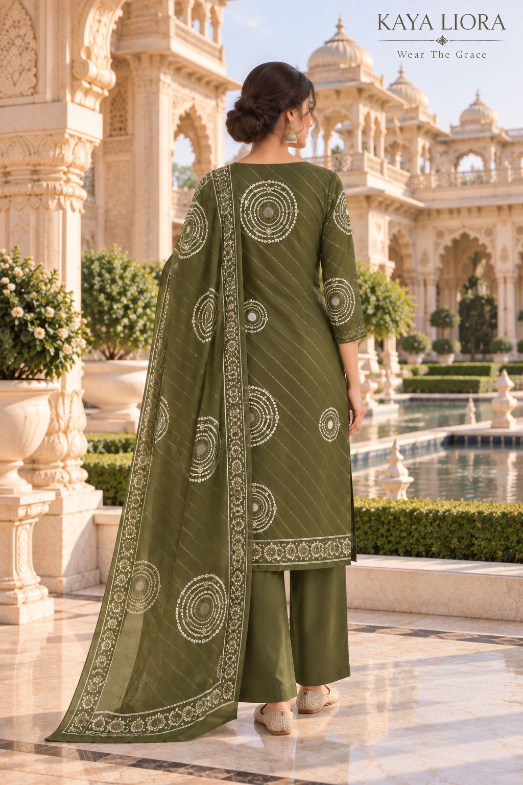 Moss Green – Olive Aura 3-Piece Suit Thumbnail 5