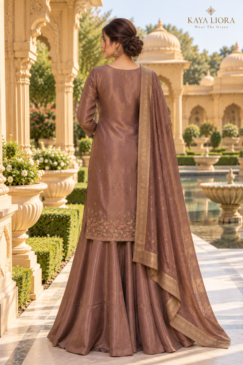 Mauve Royale – Graceful 3-Piece Sharara Suit Thumbnail 5