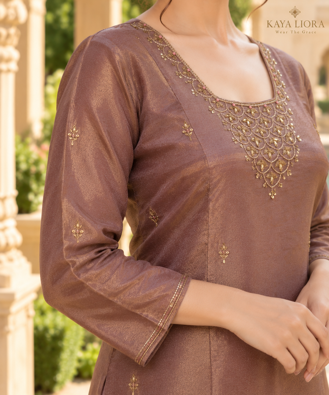 Mauve Royale – Graceful 3-Piece Sharara Suit Thumbnail 6