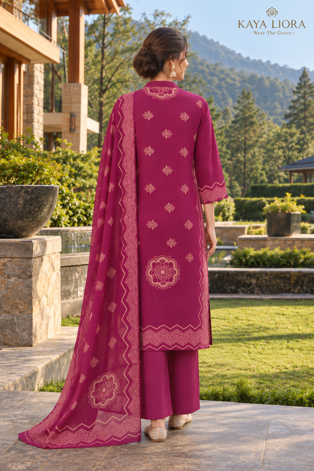 Purple Royale – 3-Piece Ethnic Suit Thumbnail 5